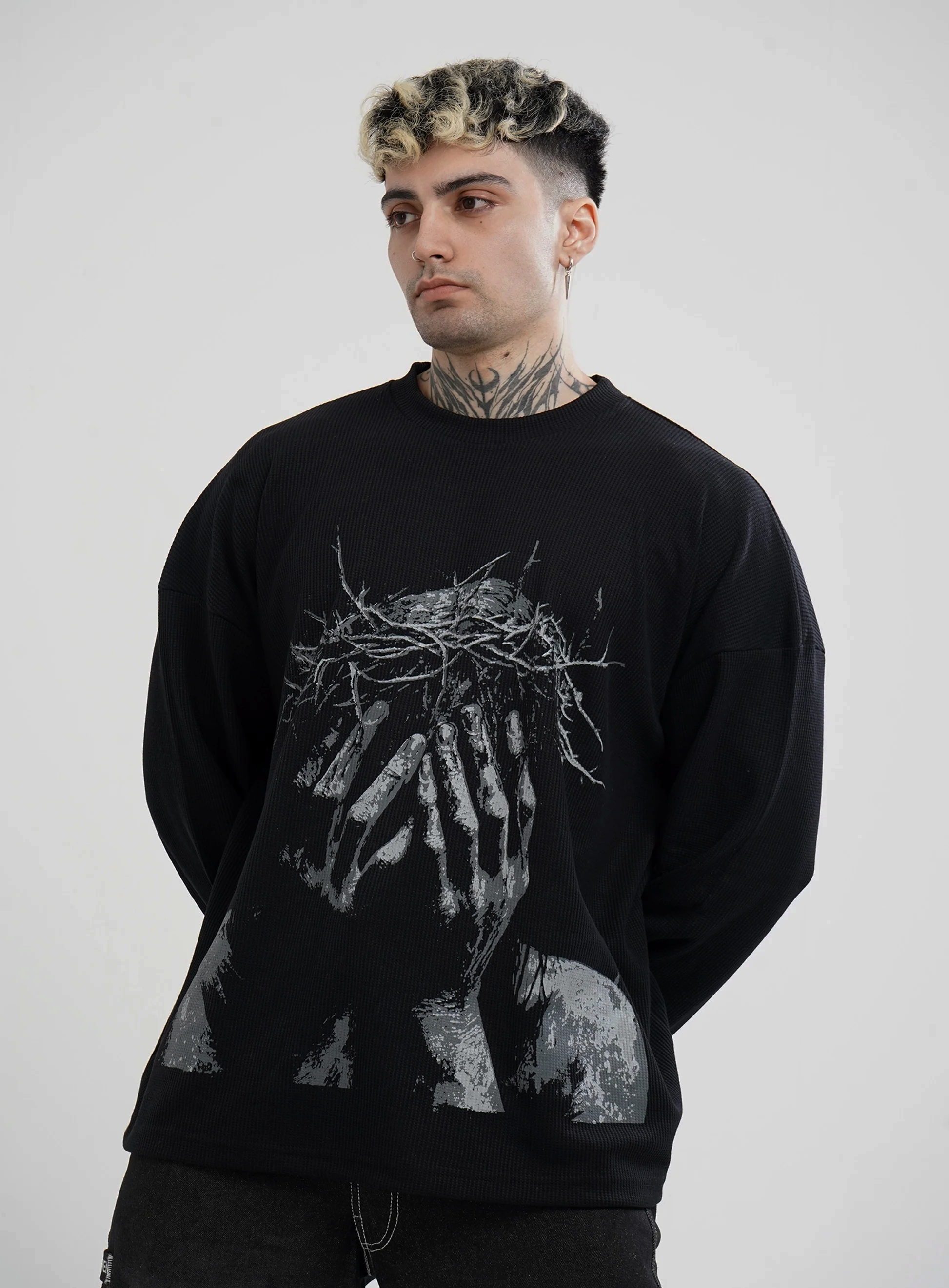 Saint Grief Edition Hymns Wear – detail shot, sizes XS–XL