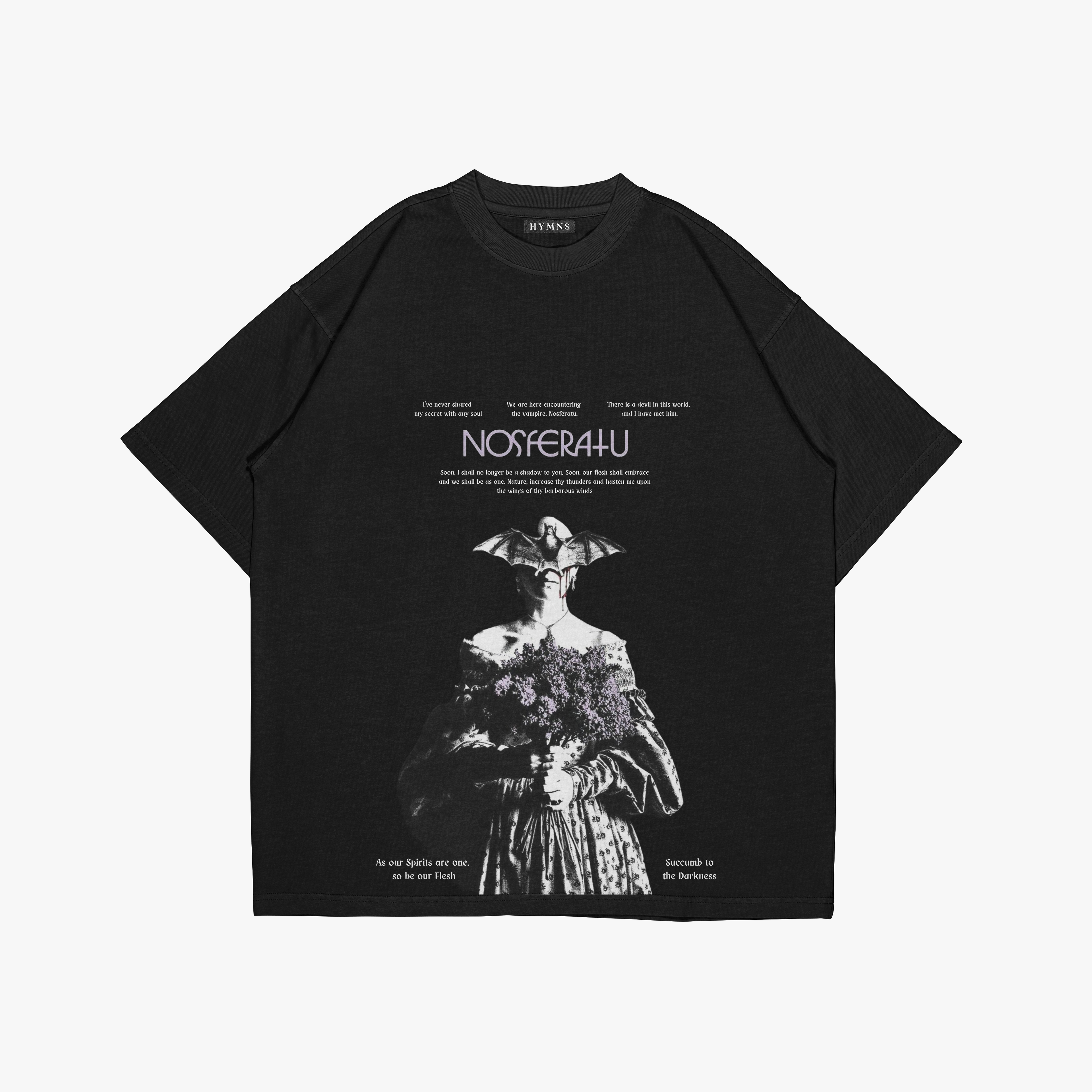 Nosferatu Edition hero shot – Hymns Wear dark graphic apparel, sizes S–XXL