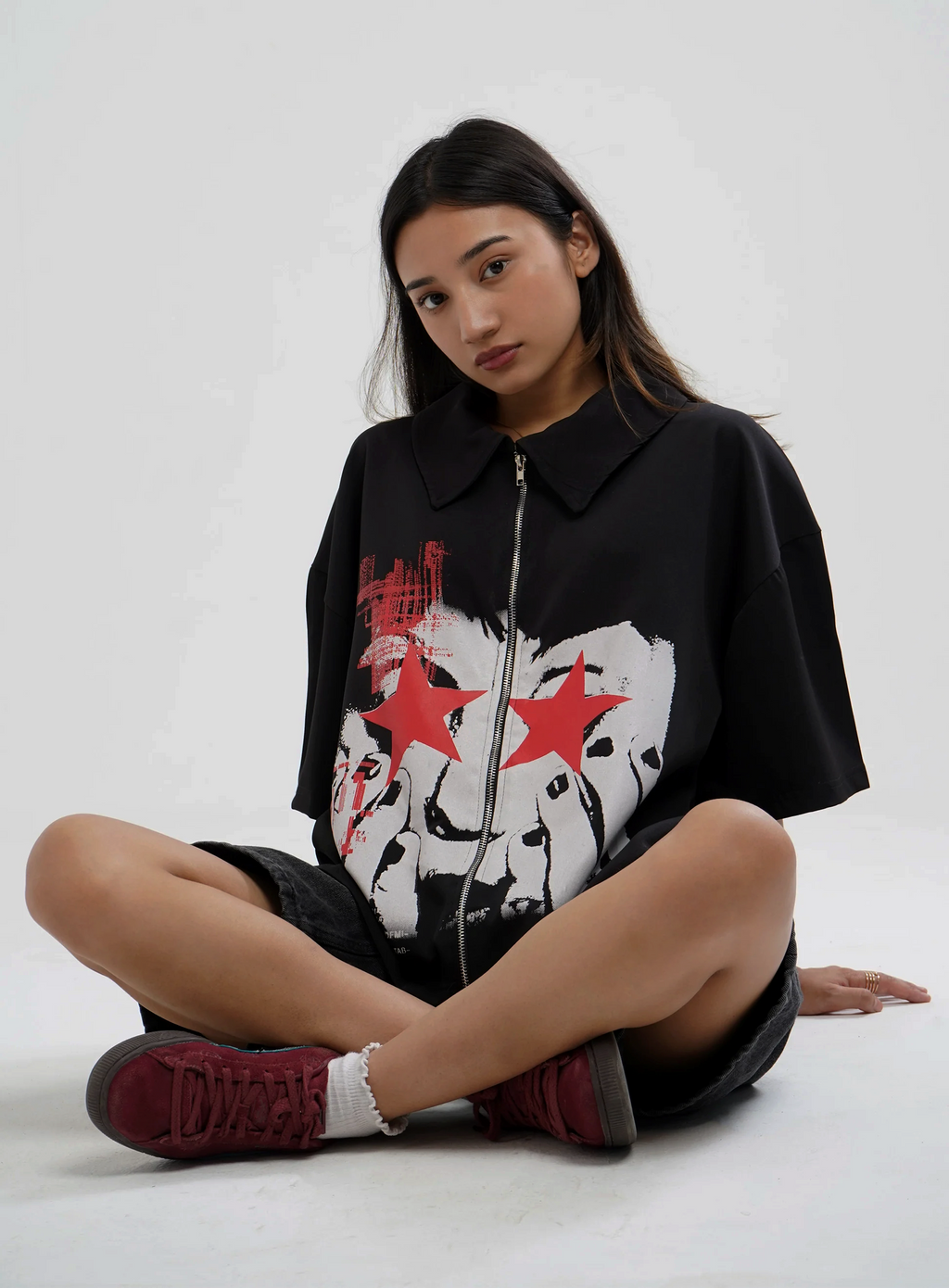 Shut Up & Stare Edition Hymns Wear – styling shot, sizes S–XXL