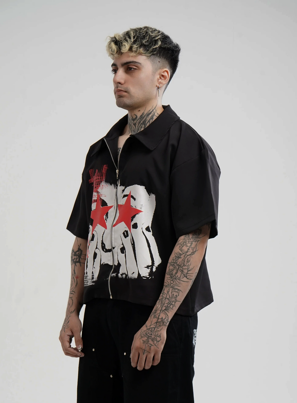 Shut Up & Stare Edition Hymns Wear – close-up detail, sizes S–XXL