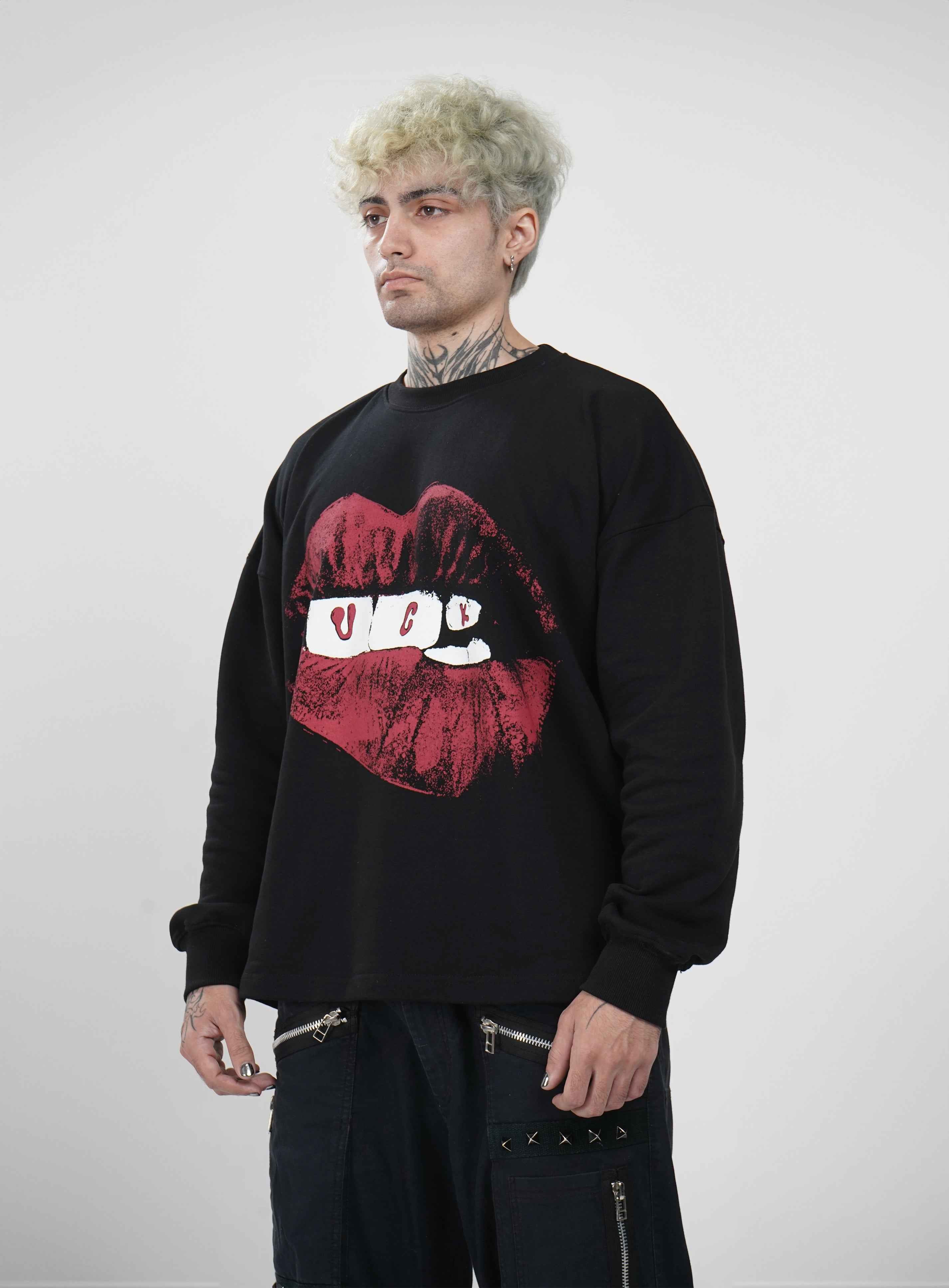 Lips Don't Lie Edition hero shot – Hymns Wear graphic apparel, sizes XS–XL